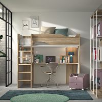 Loft bed Formas 22 � F-207singlecontemporarywith writing desk