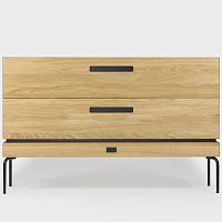 Chest of drawers with long legs Eheminimalist designoaksolid wood