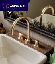 Double-handle washbasin mixer tap ORIGO W3.Ocountertopstainless steelindoor