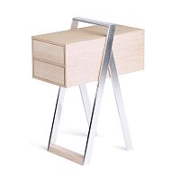 Wood veneer storage box Stitch Boxaluminumdrawer