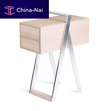 Wood veneer storage box Stitch Boxaluminumdrawer
