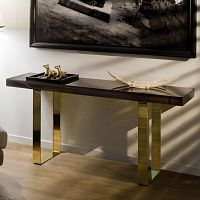 Contemporary sideboard table CAROLINEebonymetal baserectangular