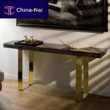 Contemporary sideboard table CAROLINEebonymetal baserectangular