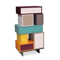 Contemporary chiffonier Quinconceslacquered woodmulti-color