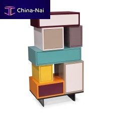 Contemporary chiffonier Quinconceslacquered woodmulti-color