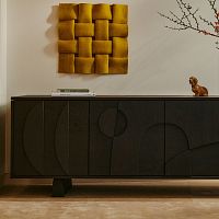 Contemporary sideboard woodenwith swing doorssliding door