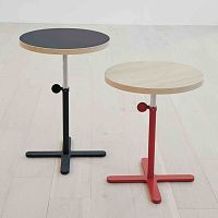 Contemporary side table ROUTESlaminated MDFpowder-coated steelpowder-coated steel base