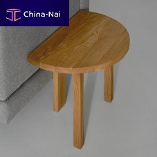 Contemporary side table LUNAoakashbeech