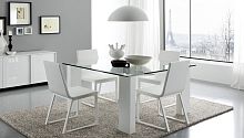 Contemporary table TWEENglasssquarerectangular