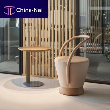Contemporary side table LEVANTEwoodenwooden baseoval