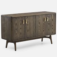 Contemporary sideboard SOLOashAmerican walnutwhite oak