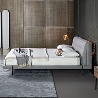 Double bed Jamescontemporarywith upholstered headboardupholstered