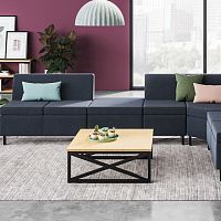 Contemporary coffee table VILLAwoodenmetallaminate