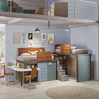 Loft bed 317singlecontemporarychild's