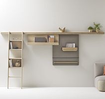Wall-mounted shelving system ZUTIKcontemporarysolid woodhome