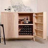Contemporary bar cabinet VINKOwalnutoakash