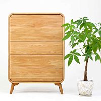 High chest of drawers SOL-3contemporaryoakcustom