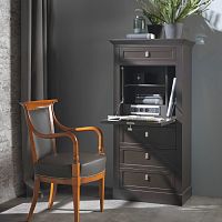 Traditional secretary desk 6405 Sophiawood veneerwith storageadjustable