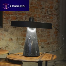 Table lamp ED039aluminumbronzestone