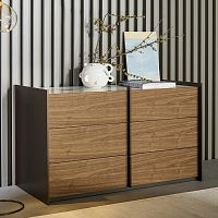 Contemporary chest of drawers Aureoceramicwood veneerwalnut