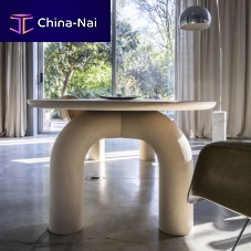 Contemporary dining table ELEPHANTEwoodenpolyurethane baseround