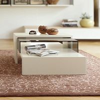 Contemporary coffee table CT 14 glassoaklacquered wood