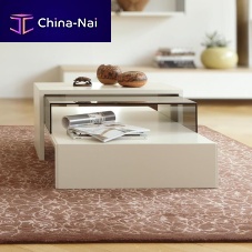 Contemporary coffee table CT 14 glassoaklacquered wood