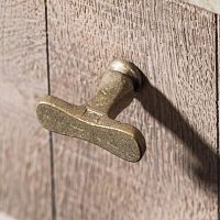 Traditional furniture knob PBU-45 aged ironraw metalwhite bronze