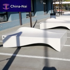 Original design public bench WAVEconcretewithout backrestwithout armrests