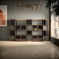 Wall-mounted shelf GOOD contemporarymelaminewith storage compartment