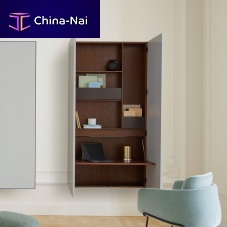 Contemporary secretary desk STENDHALwalnutlacquered woodaluminum
