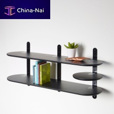 Wall-mounted shelf VERTEBRAEcontemporaryoaksolid wood