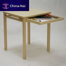 Contemporary table WHIZ birchsquarewith drawer