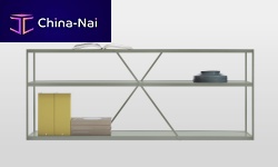 Low shelf NeedWantcontemporarypowder-coated steelwhite