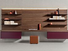 Contemporary living room wall unit SPAZIOlacquered wood