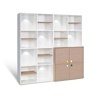Free-standing bookcase CHOICEhighcontemporaryoak