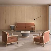 Contemporary coffee table BAOwoodenwooden baseround