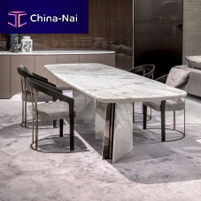 Contemporary dining table MOUTHmarblemarble baseround