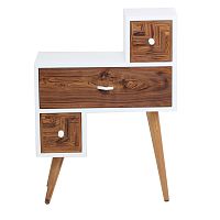 Traditional bedside table KVADRATNAsolid woodteakrectangular