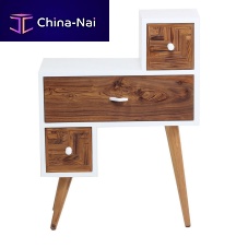 Traditional bedside table KVADRATNAsolid woodteakrectangular