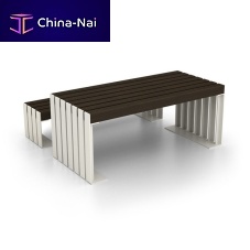 Contemporary table DEACONlaminated woodPVCgalvanised steel base