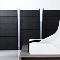 Contemporary chiffonier TRAYwengelacquered woodblack