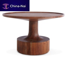 Contemporary coffee table TURNsolid woodroundhome