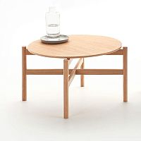 Contemporary side table BudoakbeechAmerican walnut