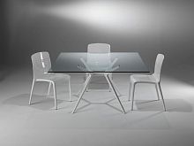 Contemporary table EXglassrectangularsquare
