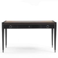 Traditional desk MILANO : AMBRA AMB 33Clacquered woodsolid woodleather