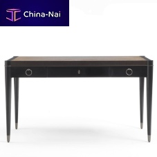 Traditional desk MILANO : AMBRA AMB 33Clacquered woodsolid woodleather