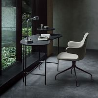 Contemporary desk PALETTE walnutashpowder-coated steel
