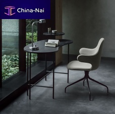 Contemporary desk PALETTE walnutashpowder-coated steel