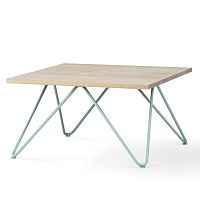 Contemporary table PIPEmetalmetal basesquare